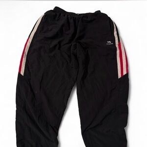 Balenciaga Black Joggers with Red and White Accents